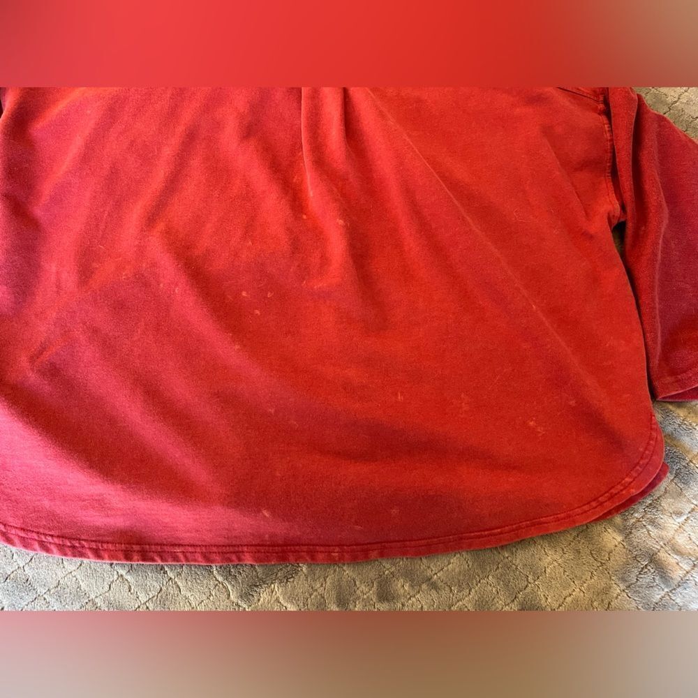 Red Button Down Sweater  - Picture 3 of 4